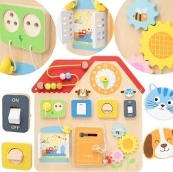 Tableau d’activités en bois Maison Viga