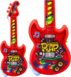 Guitare électrique pour enfants avec mélodies et solmisation rouge