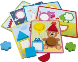 Puzzle en bois à encastrer DETOA pour enfants dès 2 ans