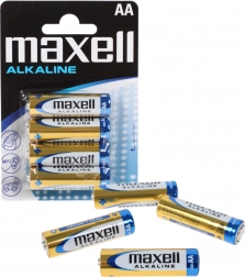 Alkaline batterijen MAXELL AA LR6, 1,5 V – verpakking 4 stuks