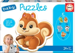 Educa baby puzzle animaux 5-en-1 (3–5 pièces)