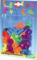 LENA Colorful Magnetic Letters – Lowercase Letters, 36 pcs