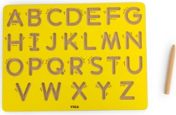 Houten grafomotorische plaat VIGA – hoofdletters