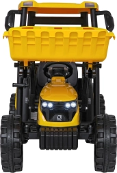 Elektrische kindertractor met aanhanger MEGA D68, geel