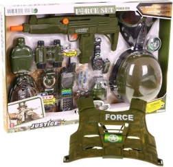 Kids' Military Playset, 15 Pieces with Interactive Effects, Helmet, Vest, Rifle and Walkie-Talkie
