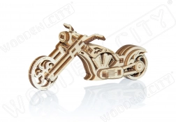 Houten 3D-puzzel motor CHOPPER – minimodel, 22 stukjes