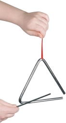 Grote metalen muziektriangel