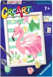 Creatief schilderen op nummer: Roze flamingo 13x18 cm