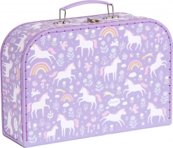 A Little Lovely Company set of two cardboard suitcases for children with a forest animals motif – Unicorns