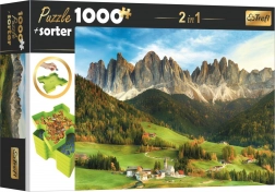 Puzzel met sorteerschaaltjes 2-in-1 Dolomieten, Italië – 1000 stukjes