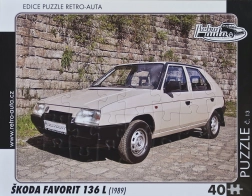Puzzle rétro Škoda Favorit 136 L 40 pièces