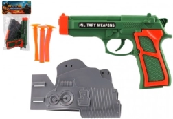 Kinderpistool met zuignapkogels en holster, 3 pijltjes, plastic, 19 × 13 cm