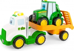 Tractor Johnny met Aanhanger voor Kinderen - John Deere