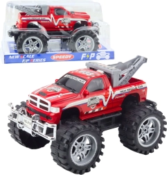 Véhicule de secours tout-terrain avec dépanneuse, propulsion arrière, rouge 27 cm