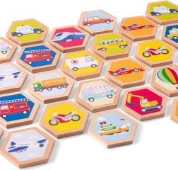 Houten memoryspel vervoersmiddelen