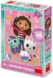 Playful puzzle 200 pieces with diamonds