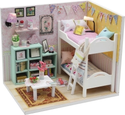 Maison miniature Cherylin – chambre avec éclairage LED