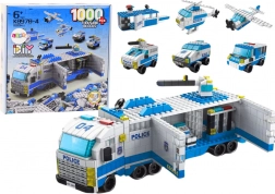 Blocs de construction véhicules de police 6 en 1 Set de véhicules de police 1000 pcs