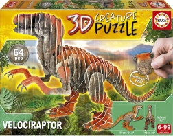 Educa 3D puzzle velociraptor 64 pieces