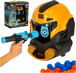schietspel met robotisch hoofd en foamkogels
