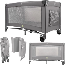 Lit parapluie de voyage pour enfant 60 × 120 cm avec cadre pliant et matelas