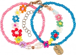 Souza Loiz Armbanden Bloemen Blauw - 3 stuks