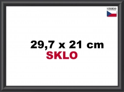 Kunststof lijst zwart A4