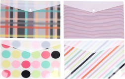 Map met drukknoop 36x26 cm mix