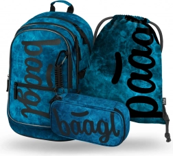 Baagl schoolset Core Ocean – rugzak, etui en gymsack