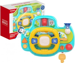 Interactive Steering Wheel for Kids (Blue) Huanger