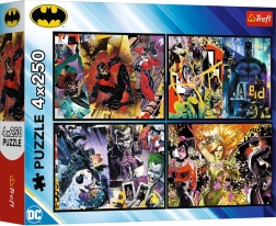 Puzzelset 4 × 250 stukjes BATMAN