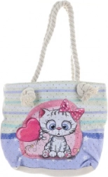 Schoudertas met kattenmotief