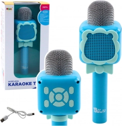 Wireless Bluetooth Microphone Karaoke Recording Voice Change Blue