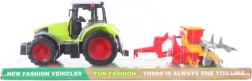 Kunststof tractor met zaaiaanhanger