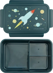 A Little Lovely Company lunchbox met vakken 1,2 l – ruimtemotief