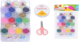 Set kralen met koord, schaar en sluitingen