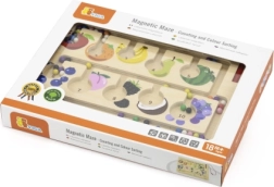 Houten magnetisch doolhof voor het leren van kleuren en tellen