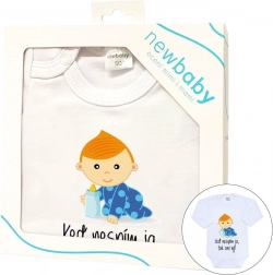 New Baby printed baby bodysuit When I don’t sleep, neither do you – gift set