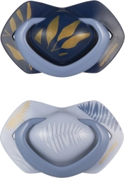 Canpol babies silicone symmetrical pacifier Light Touch Gold, 18m+, 2 pcs, blue