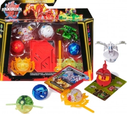 Bakugan Battle Pack met spinner en figuren Bruiser, Dragonoid, Hammerhead en Nillious