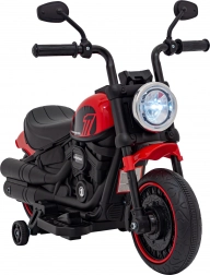 Elektrische kindermotor Chopper Faster met FM-radio, audiopaneel en LED – Rood
