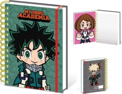 my hero academia chibi carnet a5 à reliure spirale