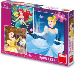 Puzzel DISNEY PRINCESS 3×55 stukjes