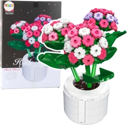 Pink Hydrangea Building Set in Flowerpot, 342 Pieces