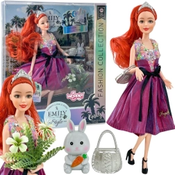 Woopie Royal doll Emi Fashion 32 cm – stylish princess in pink dress with accessories