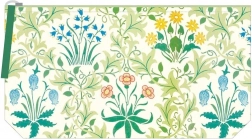 Geborduurde cosmetica-etui met het Motief Groot hoefblad van William Morris