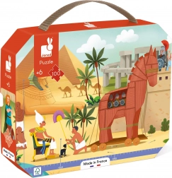 Panoramische puzzel in koffertje antiek en mythologie 100 stukjes