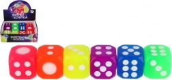 Lichtgevende neon siliconen dobbelsteen - 1 stuk