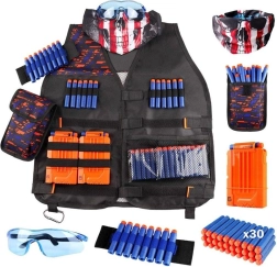 Vest met accessoires voor Nerf, 30 pijlen, bril en masker