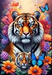 Puzzle Motherly Love: Tigers 1000 Pieces ALIPSON
